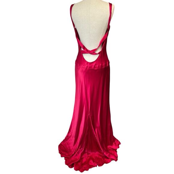 Red Satin Dress ASO How To Lose a Guy in 10 Days Formal Maxi NWT 12P - Picture 4 of 13